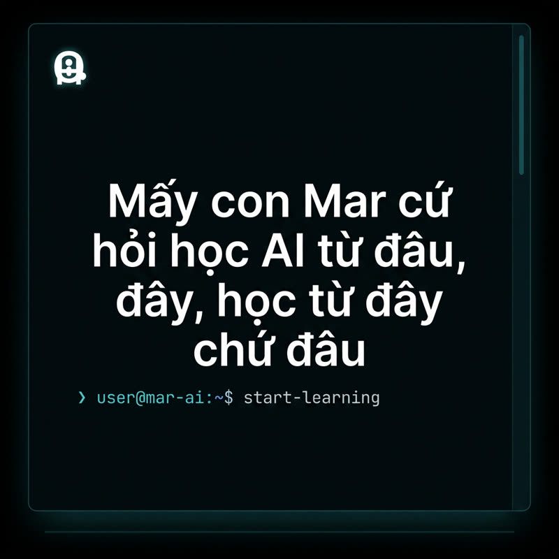 Ảnh fanpage do AI Agent tự sinh — bài về học AI